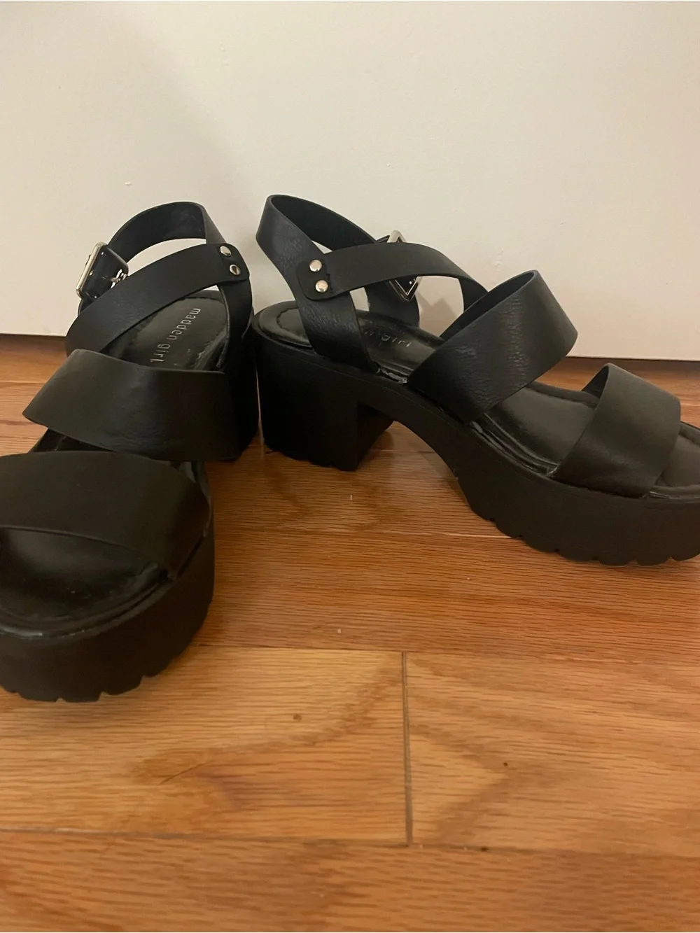 Madden Girl Black Platform Sandals